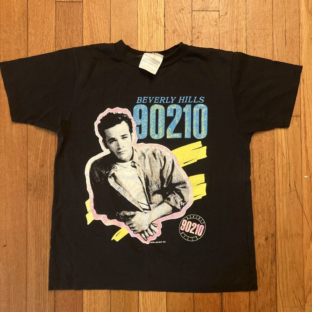 Vintage Beverly Hills 90210 Dylan Graphic Tee Black Sz Youth M Made in USA